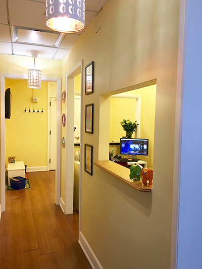 Hallway at East Side Pediatric Dental serving the Upper East Side, Turtle Bay, Sutton Place, Midtown and Roosevelt Island