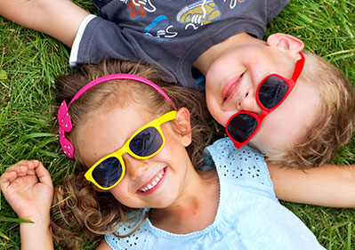 Kids with Sunglasses in Midtown New York