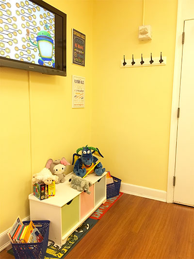 Play Area at East Side Pediatric Dental serving the Upper East Side, Turtle Bay, Sutton Place, Midtown and Roosevelt Island
